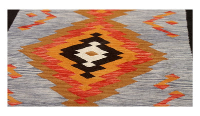 Tappeto Kilim moderno in lana multicolore 200x150cm - CarpetLiving