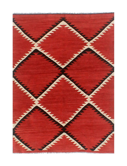 Modern wool Kilim carpet multi 201x150cm