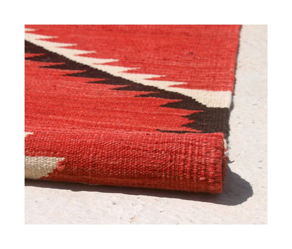 Modern wool Kilim carpet multi 201x150cm