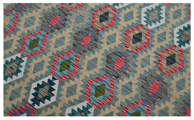 Tappeto Kilim Kaudani Afghan fatto a mano multicolore 295x210cm - CarpetLiving