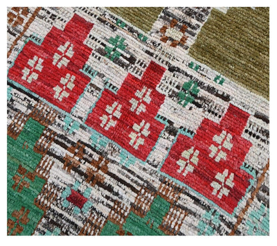 Taimany - Tappeto Tribale in Lana Multicolore - Fatto a Mano 112x79cm - CarpetLiving