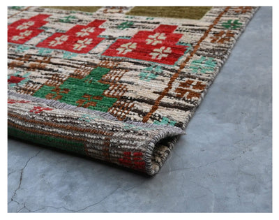 Taimany - Tappeto Tribale in Lana Multicolore - Fatto a Mano 112x79cm - CarpetLiving