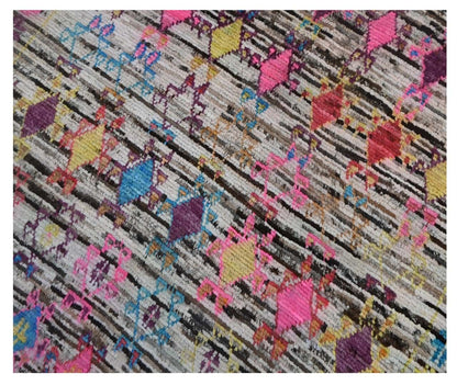 Taimany - Multicolor Tribal Wool Rug - Hand-Knotted 130x102cm
