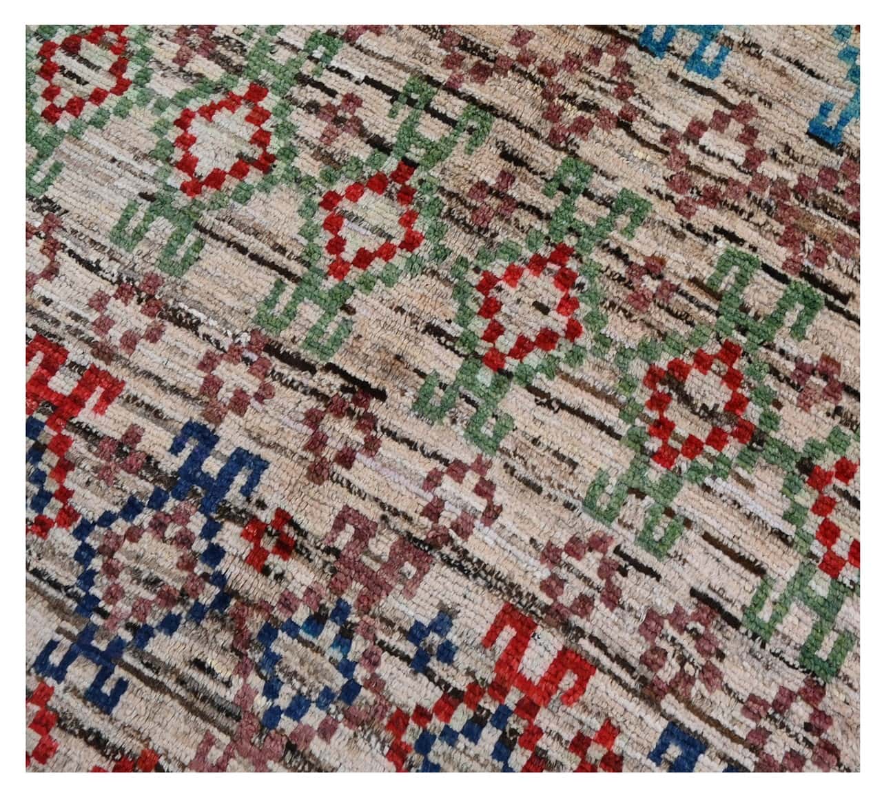 Taimany - Multicolor Tribal Wool Rug - Hand-Knotted 145x95cm
