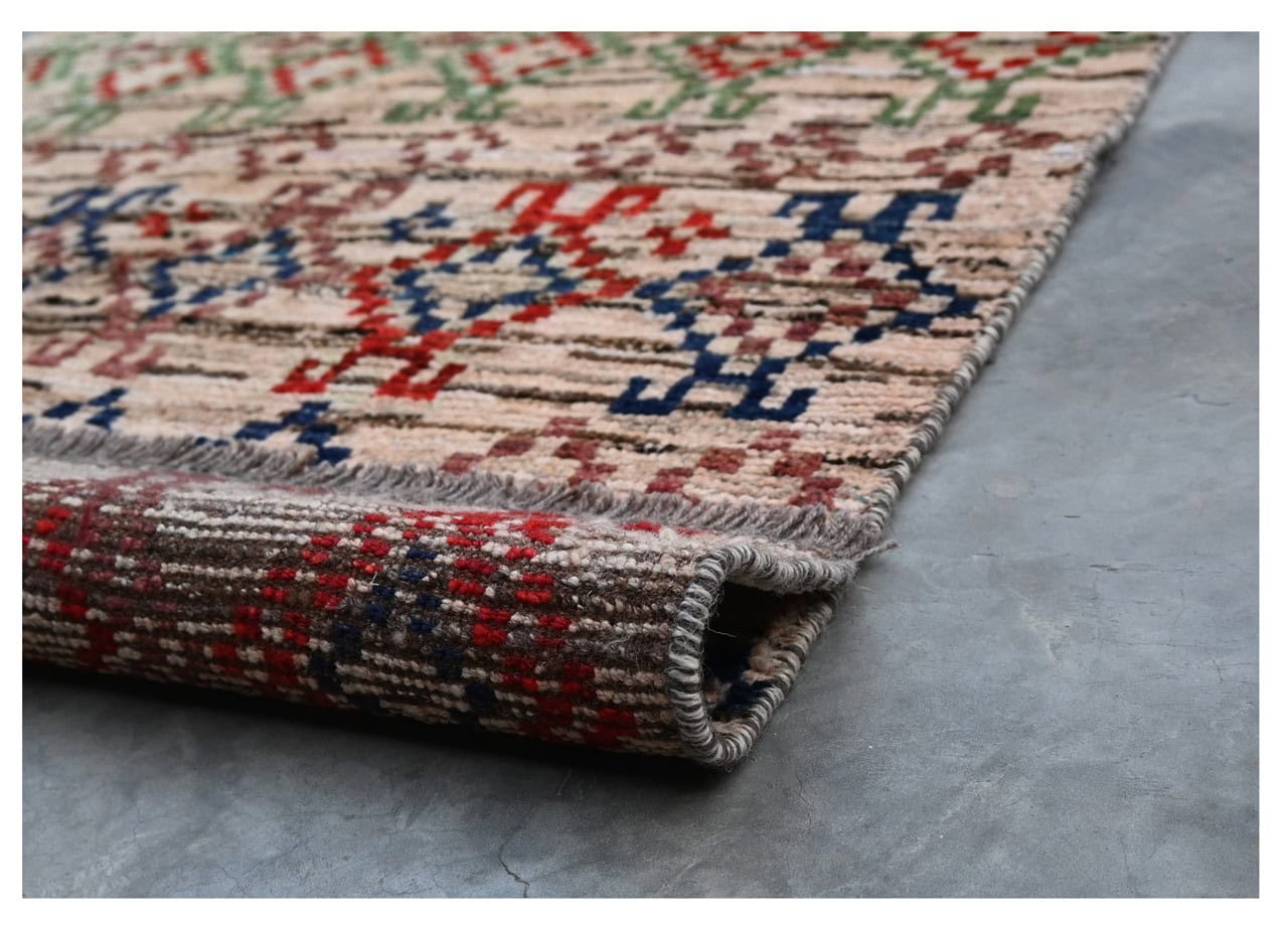 Taimany - Multicolor Tribal Wool Rug - Hand-Knotted 145x95cm