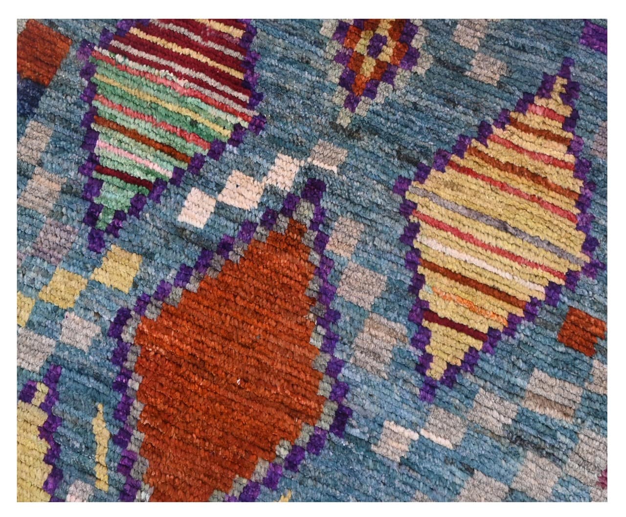 Taimany - Multicolor Tribal Wool Rug - Hand-Knotted 116x71cm
