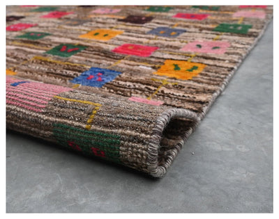 Taimany - Tappeto Tribale in Lana Multicolore - Fatto a Mano 141x89cm