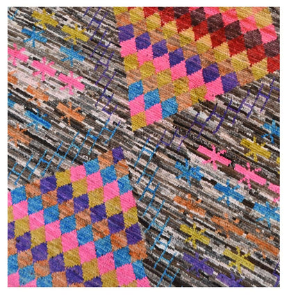 Taimany - Multicolor Tribal Wool Rug - Hand-Knotted 135x93cm