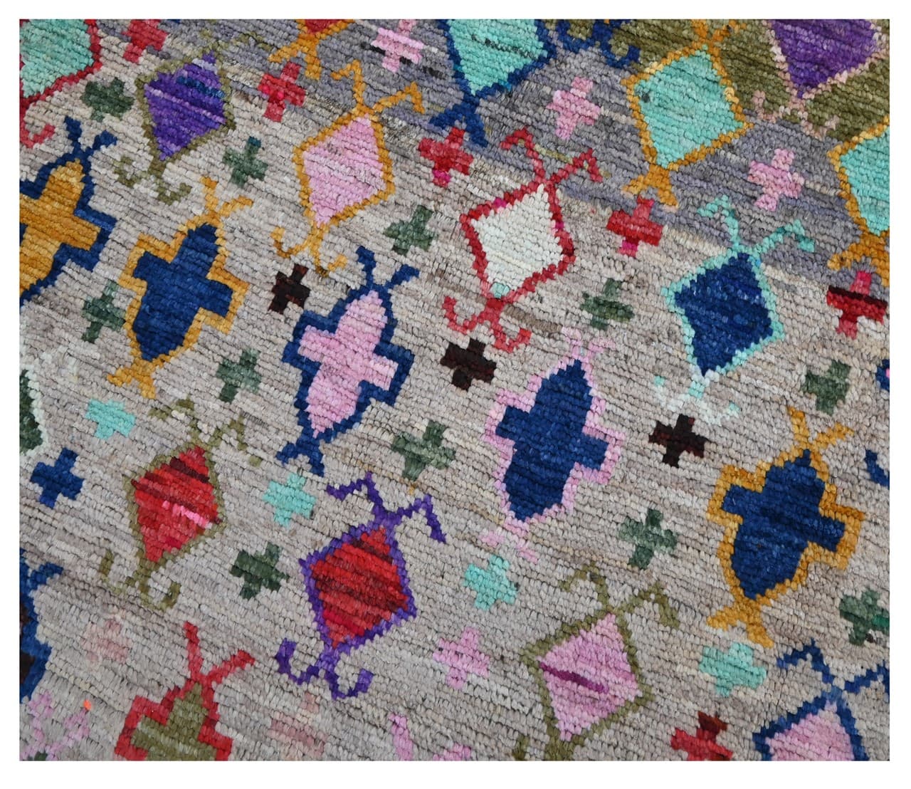 Taimany - Multicolor Tribal Wool Rug - Hand-Knotted 137x91cm