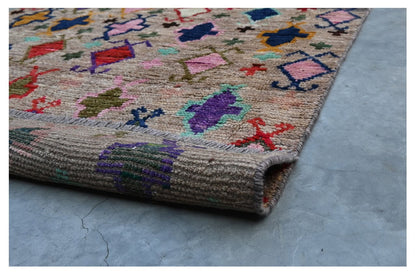 Taimany - Multicolor Tribal Wool Rug - Hand-Knotted 137x91cm