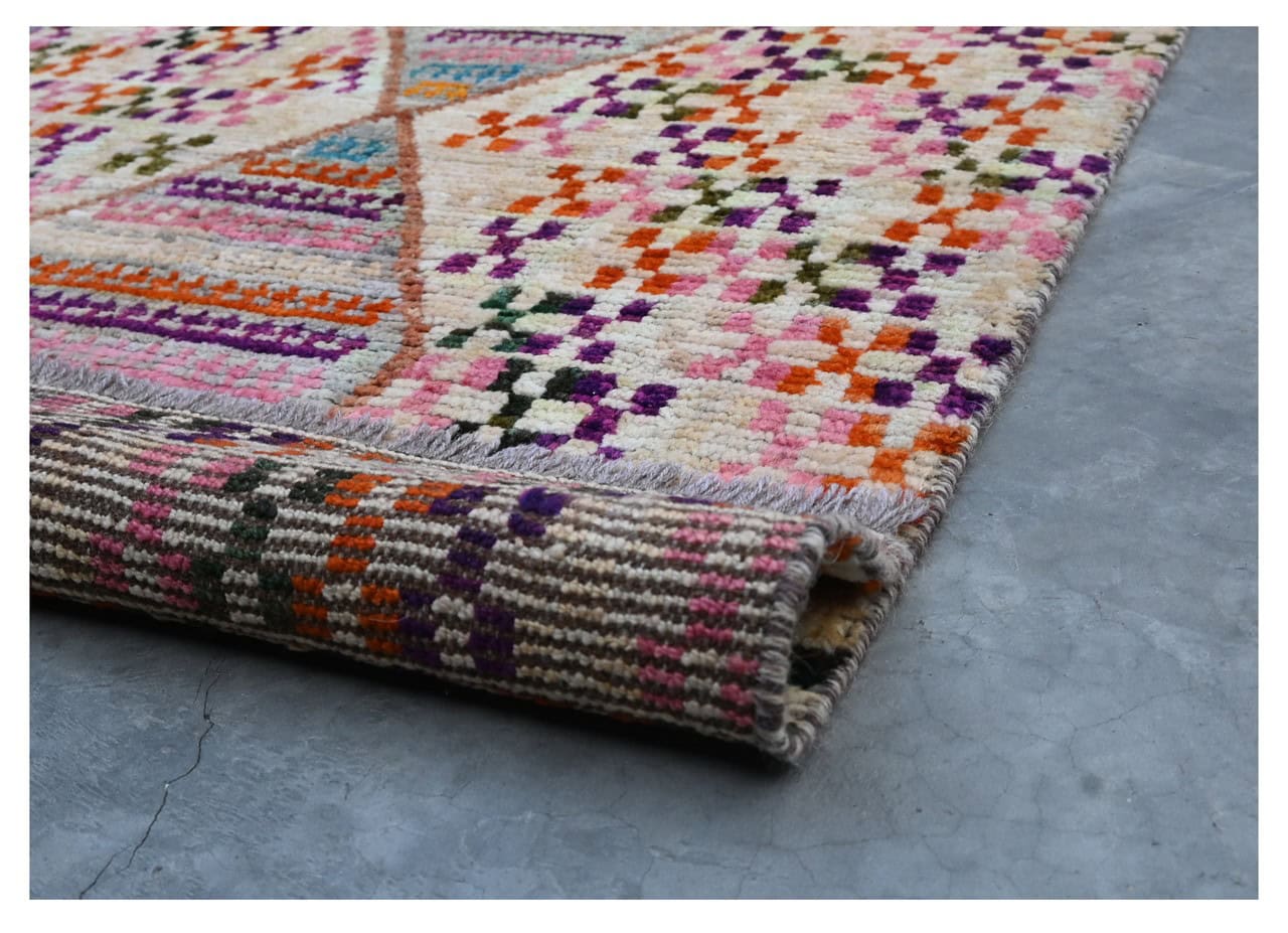 Taimany - Multicolor Tribal Wool Rug - Hand-Knotted 118x80cm