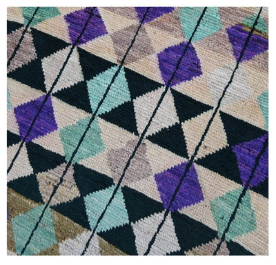 Taimany - Tappeto Tribale in Lana Multicolore - Fatto a Mano 120x78cm - CarpetLiving