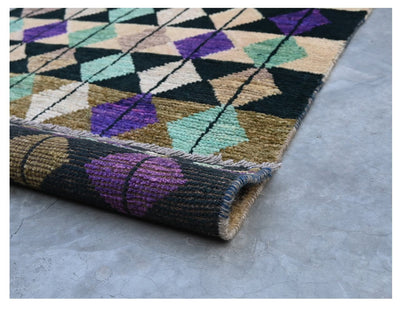 Taimany - Tappeto Tribale in Lana Multicolore - Fatto a Mano 120x78cm - CarpetLiving