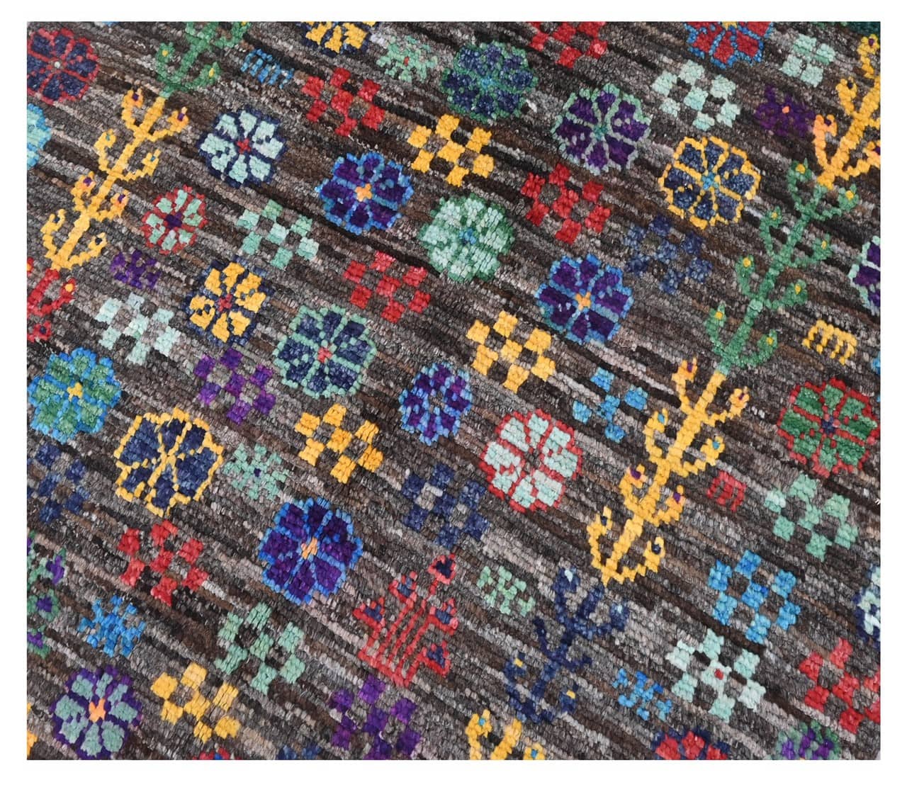 Taimany - Multicolor Tribal Wool Rug - Hand-Knotted 140x96cm