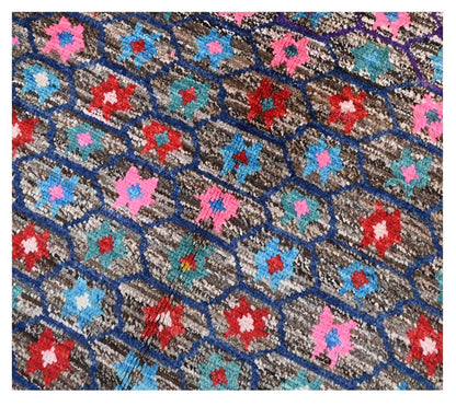 Taimany - Multicolor Tribal Wool Rug - Hand-Knotted 111x75cm