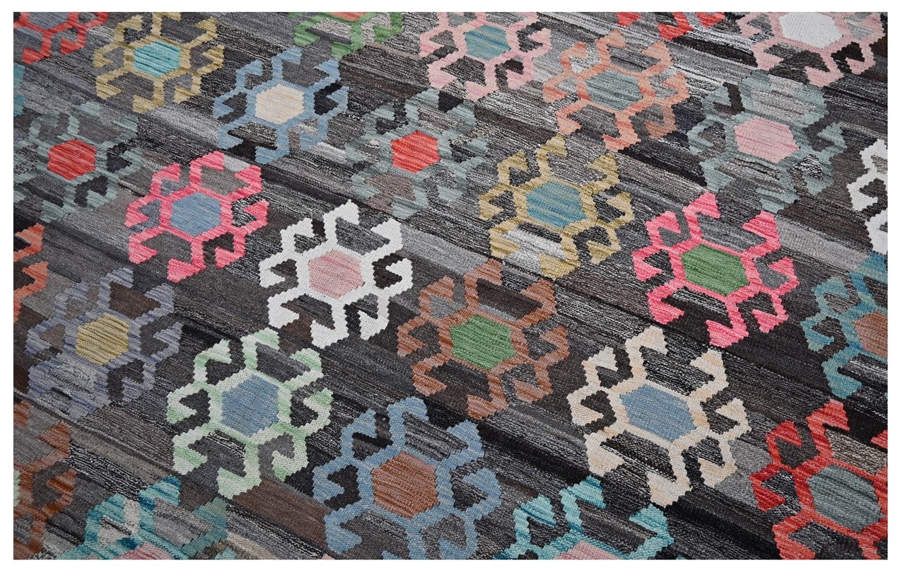 Taimany - Multicolor Tribal Wool Rug - Hand-Knotted 288x202cm