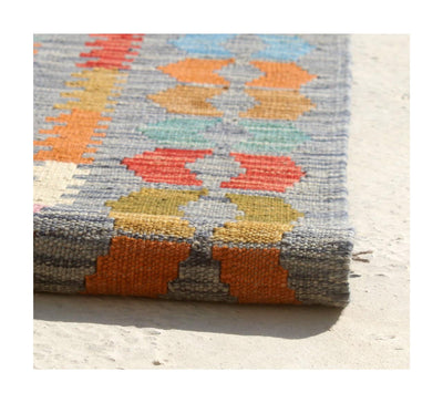 Tappeto Kilim Kaudani Afghan fatto a mano multicolore 300x200cm - CarpetLiving