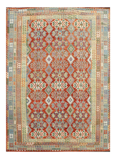 Handmade Afghan Kilim Wool Rug 594_413 cm