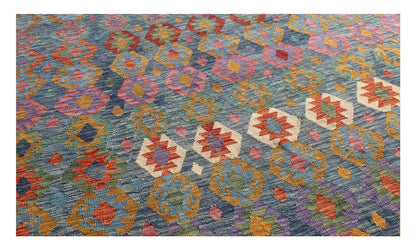 Handmade Afghan Kilim Wool Rug 594_413 cm
