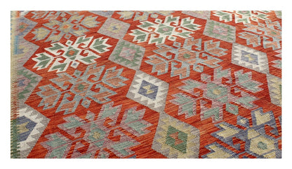 Handmade Afghan Kilim Wool Rug 594_413 cm