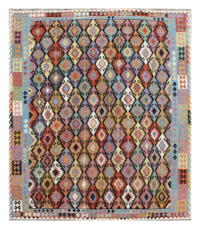 Tappeto Kilim Afghano in lana, fatto a mano 599x422 cm