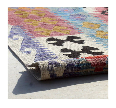 Tappeto Kilim Afghano in lana, fatto a mano 599x422 cm