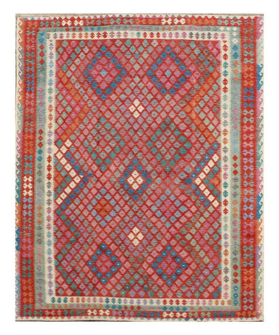 Tappeto Kilim Afghano in lana, fatto a mano 584x401 cm