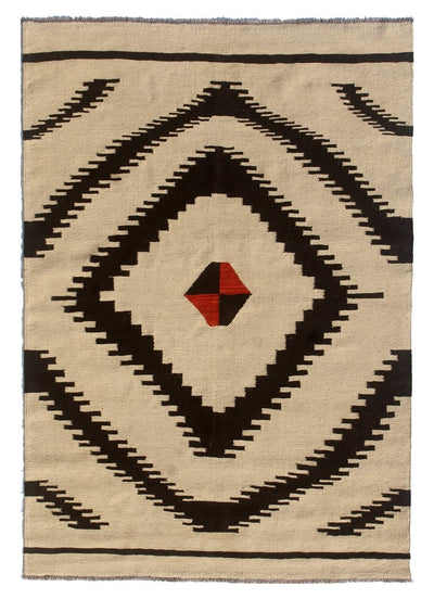 Tappeto Kilim moderno in lana multicolore 203x152cm - CarpetLiving