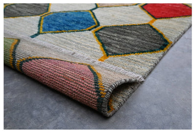 Taimany - Tappeto Tribale in Lana Multicolore - Fatto a Mano 182x114cm - CarpetLiving