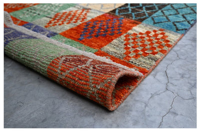 Taimany - Tappeto Tribale in Lana Multicolore - Fatto a Mano 146x94cm - CarpetLiving