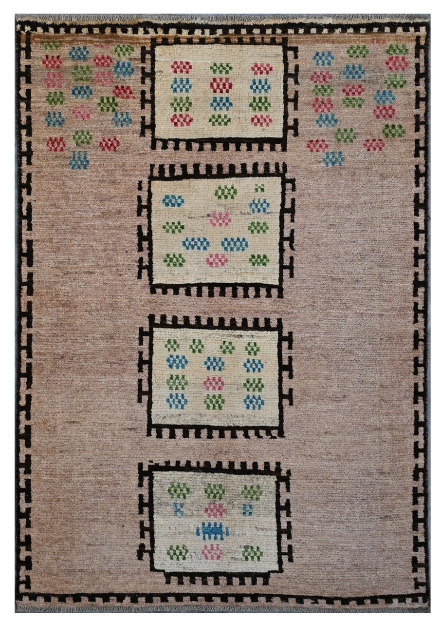 Taimany - Multicolor Tribal Wool Rug - Hand-Knotted 181x123cm