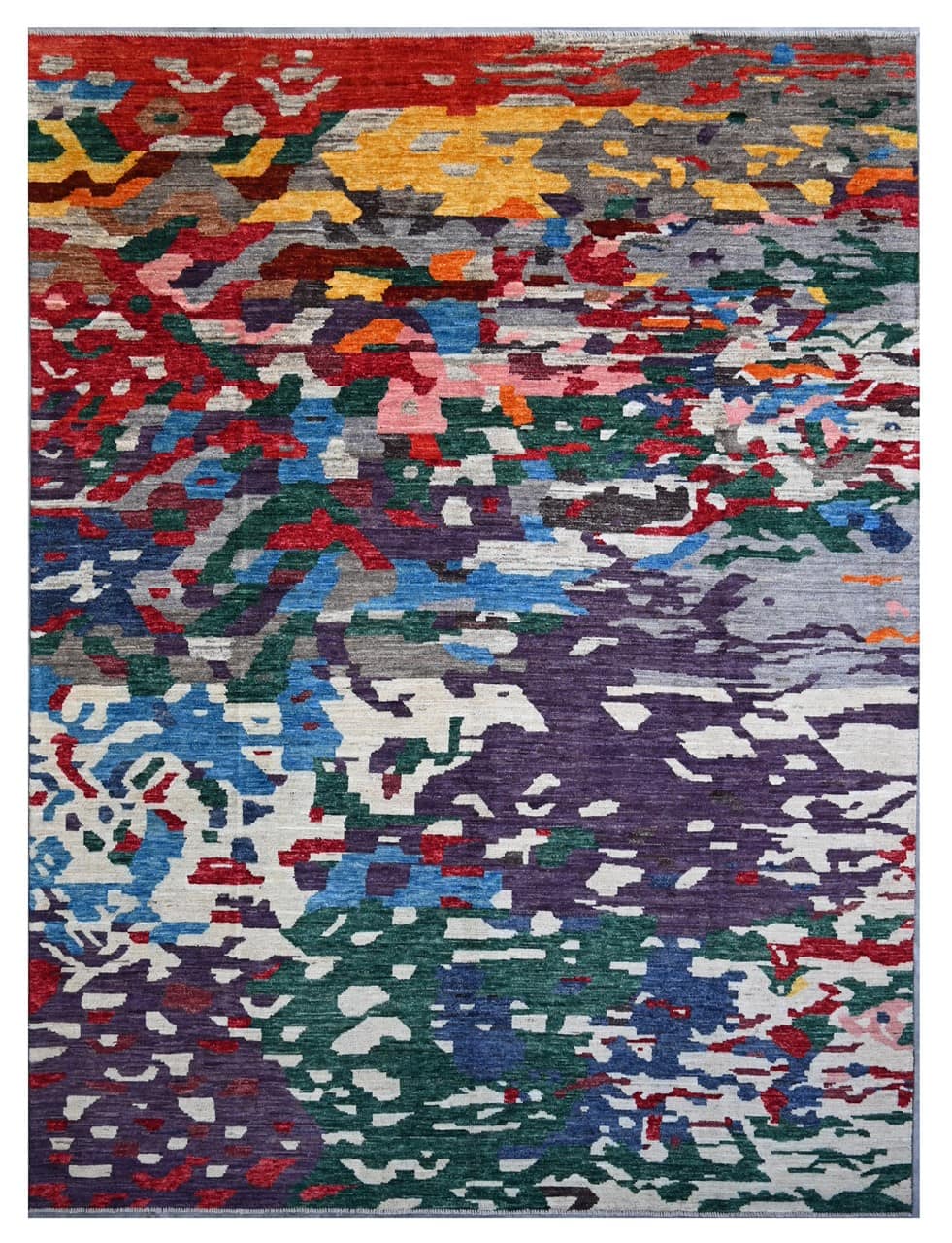 Taimany - Multicolor Tribal Wool Rug - Hand-Knotted 345x256cm