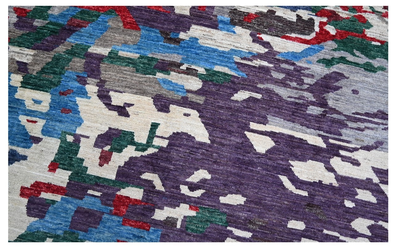 Taimany - Multicolor Tribal Wool Rug - Hand-Knotted 345x256cm