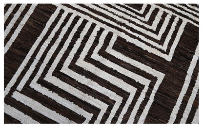 Handmade Tribal Brown Wool Rug 293_201 cm