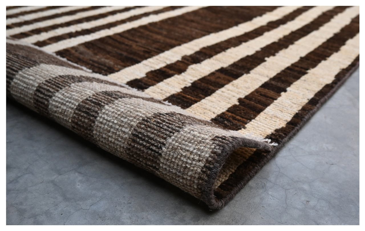 Handmade Tribal Brown Wool Rug 293_201 cm