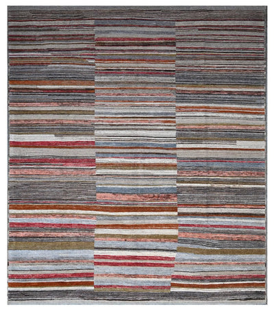 Tappeto design moderno multicolore stile berbero, fatto a mano 299x254cm