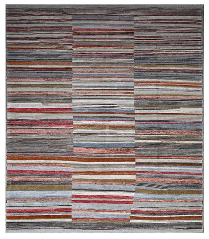 Modern design multi Berber style carpet, handmade 299x254cm