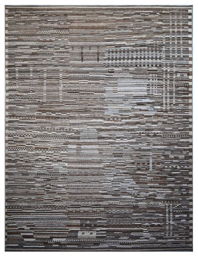 Tappeto design moderno grigio stile berbero, fatto a mano 422x320cm - CarpetLiving