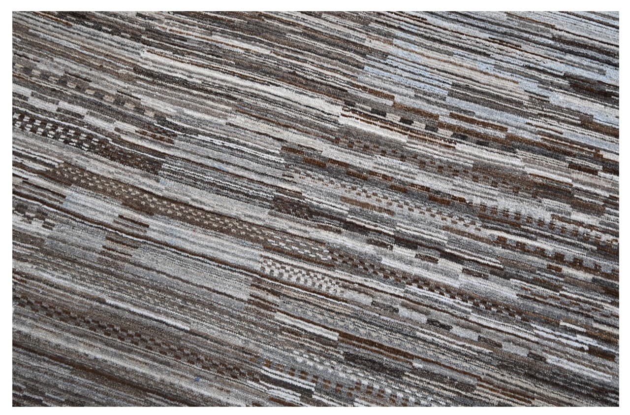 Modern design grey Berber style carpet, handmade 422x320cm
