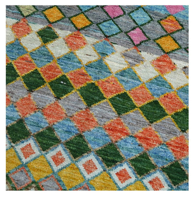 Taimany - Tappeto Tribale in Lana Multicolore - Fatto a Mano 137x86cm