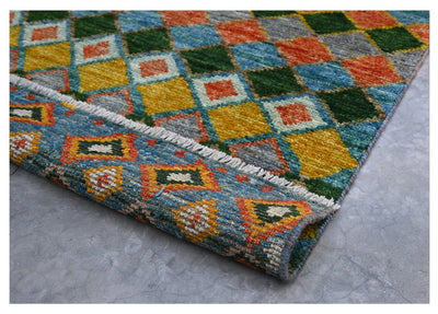Taimany - Tappeto Tribale in Lana Multicolore - Fatto a Mano 137x86cm
