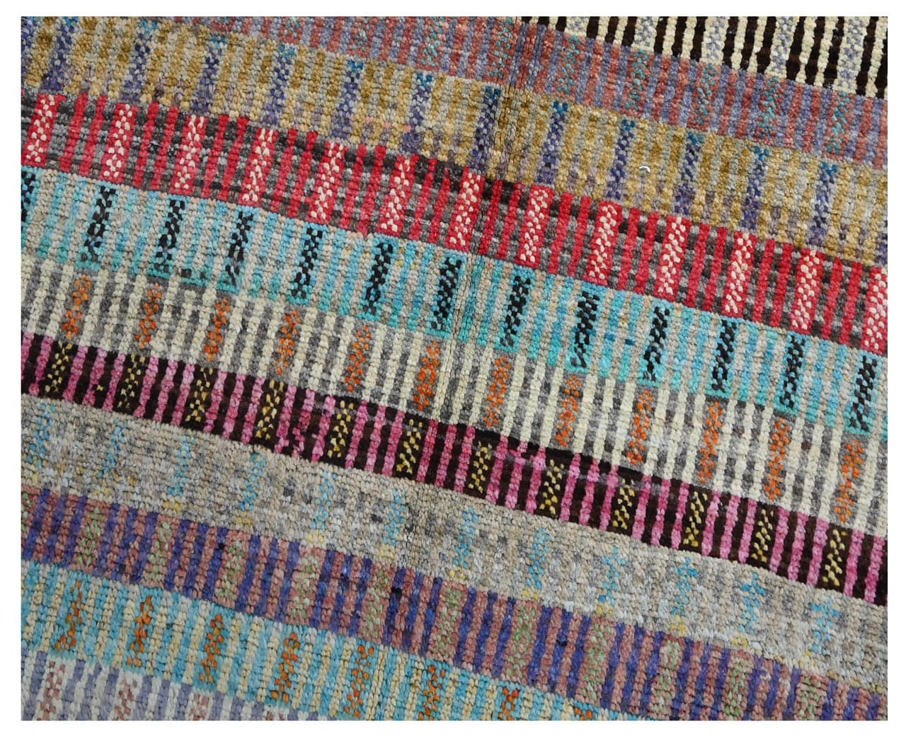 Taimany - Multicolor Tribal Wool Rug - Hand-Knotted 151x98cm
