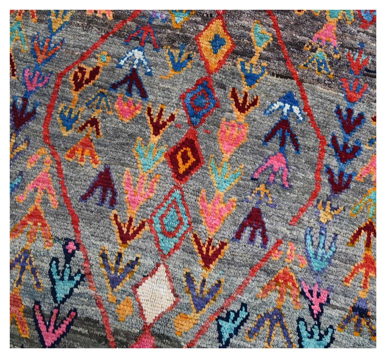 Taimany - Multicolor Tribal Wool Rug - Hand-Knotted 143x92cm