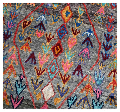 Taimany - Tappeto Tribale in Lana Multicolore - Fatto a Mano 143x92cm - CarpetLiving