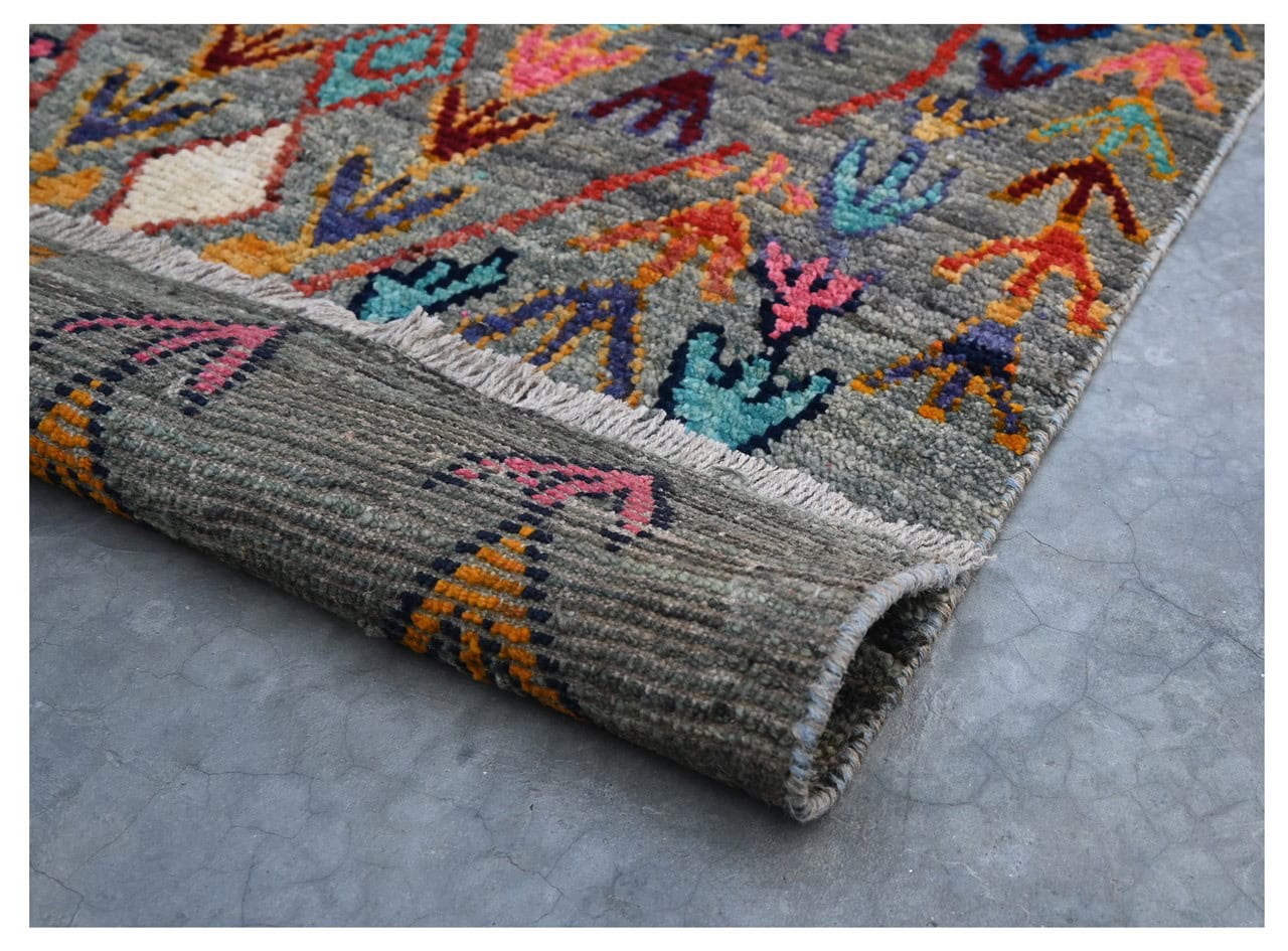 Taimany - Multicolor Tribal Wool Rug - Hand-Knotted 143x92cm