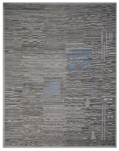 Tappeto design moderno grigio stile berbero, fatto a mano 458x378cm - CarpetLiving