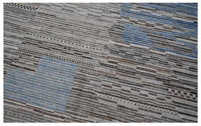 Tappeto design moderno grigio stile berbero, fatto a mano 458x378cm - CarpetLiving