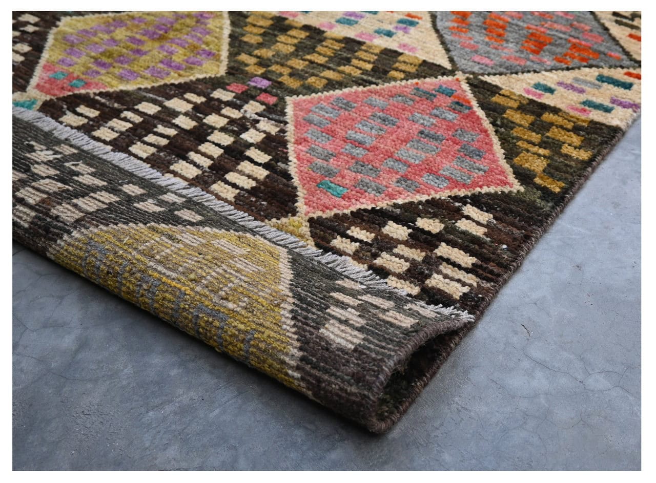 Taimany - Multicolor Tribal Wool Rug - Hand-Knotted 175x123cm