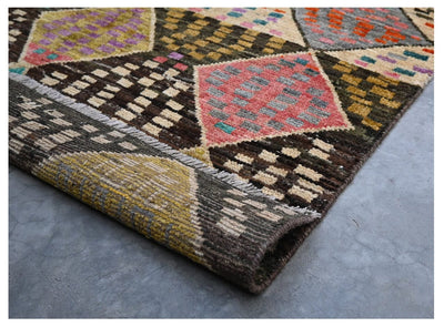 Taimany - Tappeto Tribale in Lana Multicolore - Fatto a Mano 175x123cm