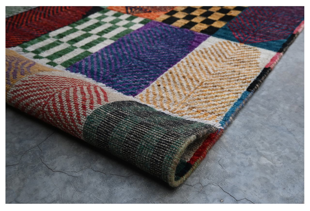 Taimany - Multicolor Tribal Wool Rug - Hand-Knotted 237x170cm